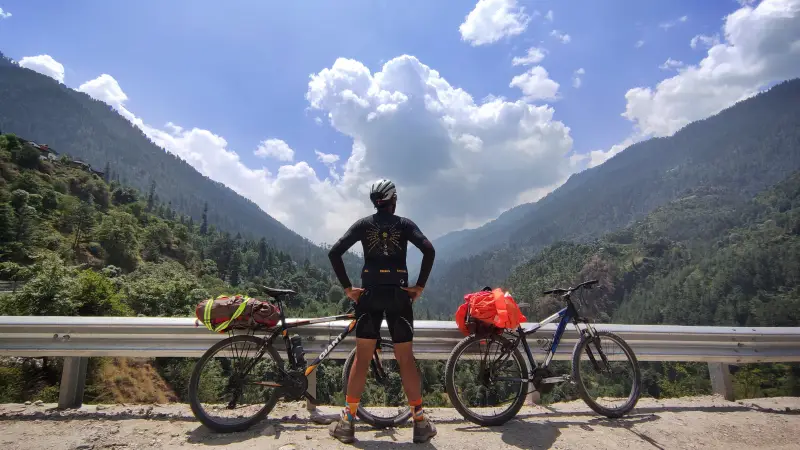 Cycling in Tirthan Valley